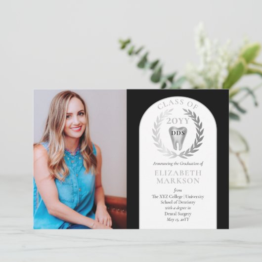 医師歯科外科の写真卒業 招待状 (スタンド正面)