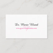 医師産婦人科医の名刺 名刺 (裏面)