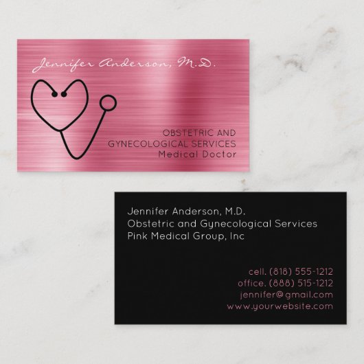 医師産婦人科医 名刺 (正面/裏面)