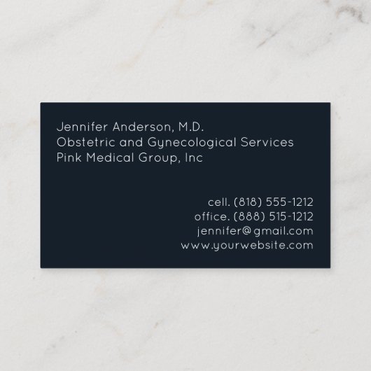 医師産婦人科医 名刺 (裏面)