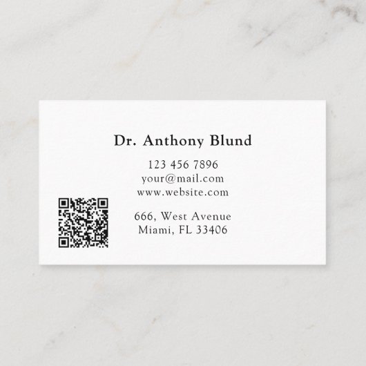 医師産婦人科医（産婦人科） 名刺 (裏面)