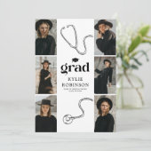 医師用ナース写真卒業パーティー 招待状 (スタンド正面)