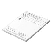 医師用処方箋パッド｜編集可能な処方箋メモ帳 ノートパッド (回転)