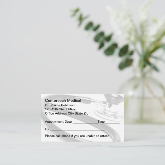 医師用医療アポイントメントカード 予約カード (スタンド正面)