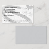 医師用医療アポイントメントカード 予約カード (正面/裏面)