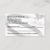 医師用医療アポイントメントカード 予約カード (正面)