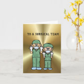 医師用挨拶カードの外科用チーム カード (黄色い花)
