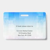 医師病院医療従業員写真ID バッジ (Back)