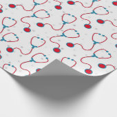 医師聴診器医学生ギフト ラッピングペーパー (角)