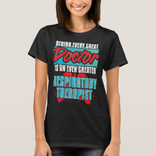 医師肺認識度呼吸療法の背後 Tシャツ