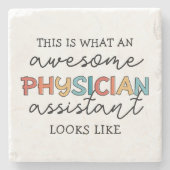 医師補おもしろい助素晴らしPAギフト ストーンコースター (正面)