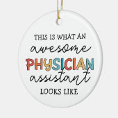 医師補おもしろい助素晴らしPAギフト セラミックオーナメント (左)