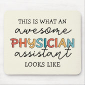 医師補おもしろい助素晴らしPAギフト マウスパッド (正面)