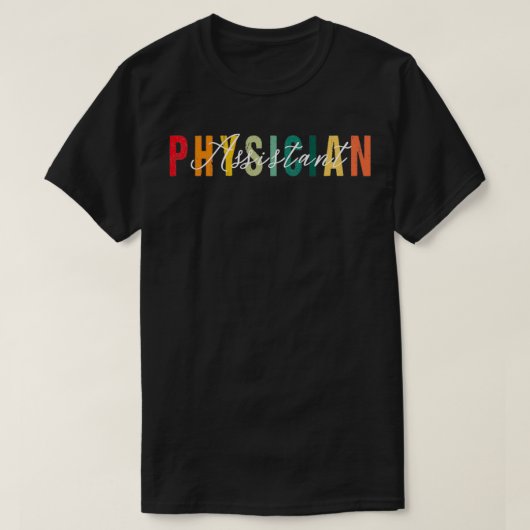 医師補おもしろい助PA学生PA卒業 Tシャツ (デザイン正面)