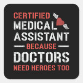 医師補ナース薬 スクエアシール (正面)