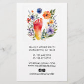 医師足保健師QRコードモダン チラシ (裏面)