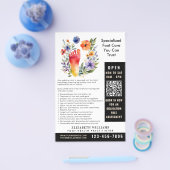 医師足保健師QRコードモダン チラシ (シングル)