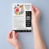 医師足保健師QRコードモダン チラシ (ハンドル)