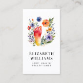 医師足保健師QRコードモダン 名刺 (正面)