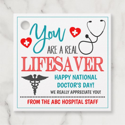 医師鑑賞贈呈ラベル フェイバータグ (正面)