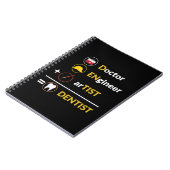 医師+エンジニア+アーティスト=歯科医おもしろい歯科 ノートブック (左側)