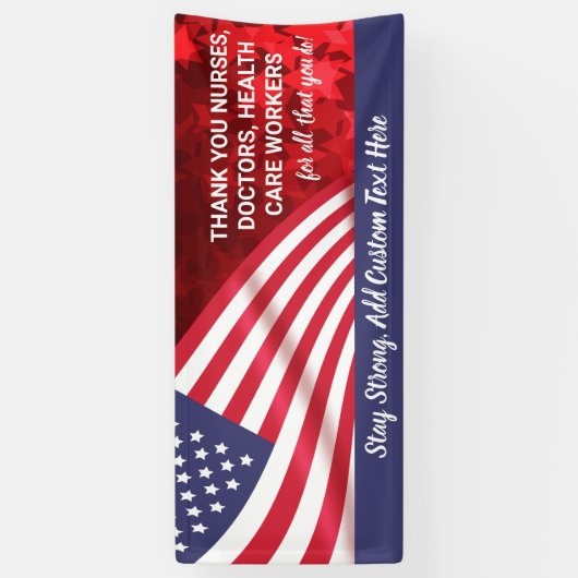 医師、ナース、スタッフ、愛国心のカスタム 横断幕 (縦)