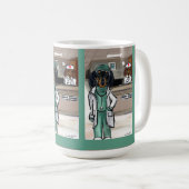 医師、ナース、初動要員に感謝 コーヒーマグカップ (正面右)