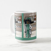 医師、ナース、初動要員に感謝 コーヒーマグカップ (正面左)