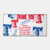 医師、ナース、初動要員に感謝 デスクマット (正面)