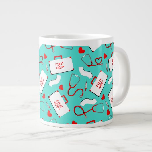 医師/ナース/医療 ジャンボコーヒーマグカップ (正面右)