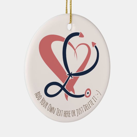 医師，ナース,救急医療隊員，緊急ギフトテンプレート セラミックオーナメント (右)