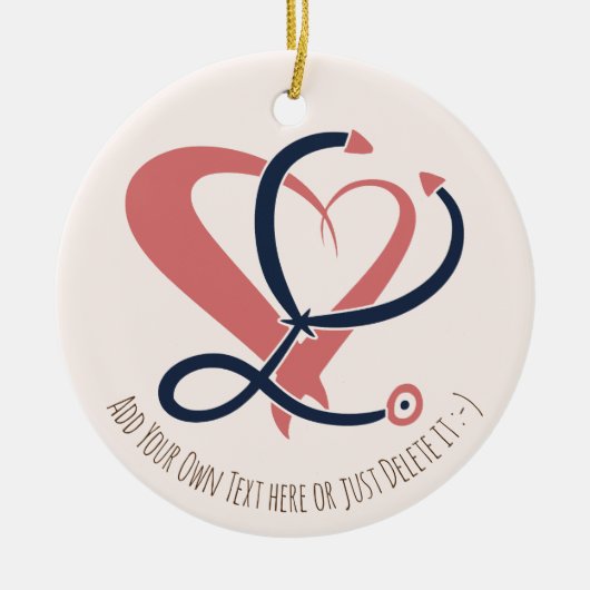 医師，ナース,救急医療隊員，緊急ギフトテンプレート セラミックオーナメント (正面)