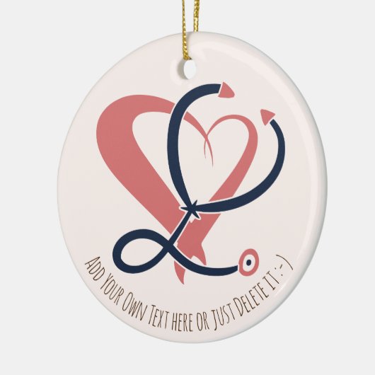 医師，ナース,救急医療隊員，緊急ギフトテンプレート セラミックオーナメント (左)