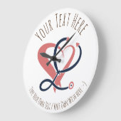 医師,ナース,救急医療隊員,緊急ギフトテンプレート ラージ壁時計 (傾斜)