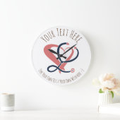 医師,ナース,救急医療隊員,緊急ギフトテンプレート ラージ壁時計 (ホーム)