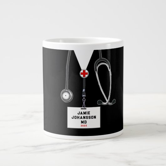 医師 医学部 卒業 ジャンボコーヒーマグカップ (正面)