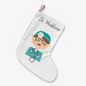 医師 – 医師 – 医療助手 スモールクリスマスストッキング (正面 (吊り時))