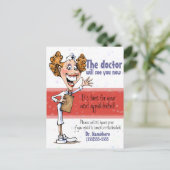 医師/医療アポイントメントのリマインダポストカード ポストカード (スタンド正面)