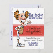 医師/医療アポイントメントのリマインダポストカード ポストカード (正面/裏面)