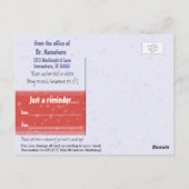 医師/医療アポイントメントのリマインダポストカード ポストカード (裏面)