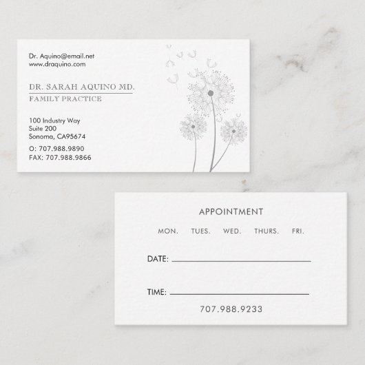 医師 名刺 (正面/裏面)