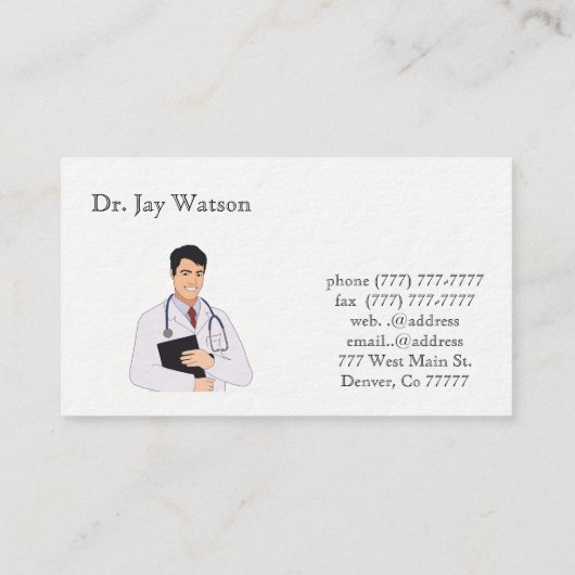 医師 名刺 (裏面)