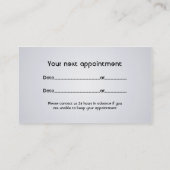 医師 – 名刺 予約カード (裏面)