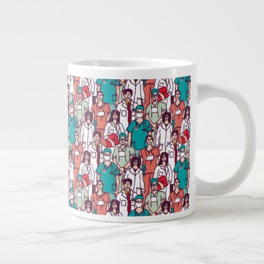 医師&外科医のパターン ジャンボコーヒーマグカップ (右)