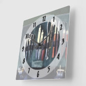医師-外科楽器南北戦争」 スクエア壁時計 (傾斜)