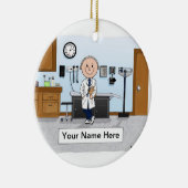 医師、担当ナース、医師補助男性 セラミックオーナメント (右)