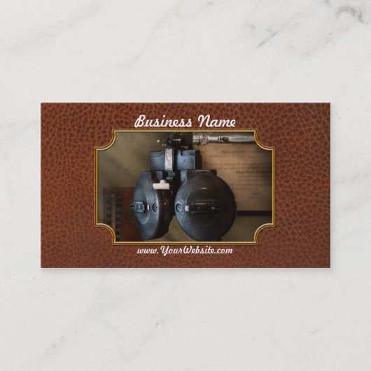 医師 – 検眼法 – 古い眼科医 名刺 (正面)