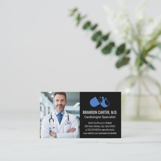 医師 | 病院労働者 名刺 (スタンド正面)