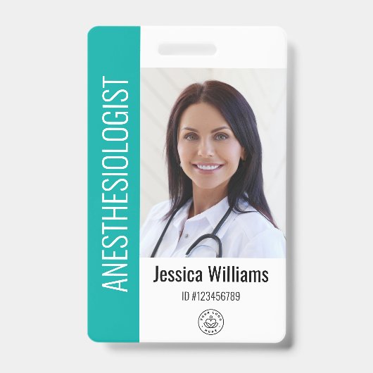 医師 病院 医療従事者 写真付きID バッジ (正面)