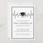 医師 看護師 医学部 卒業パーティー 招待状 (正面)